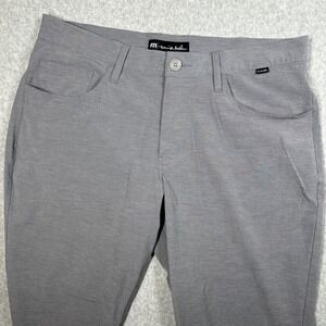 Travis Mathew Golf Pants Men's 34x32 Grey Performance Stretch‎ 5 Pocket IMQ534